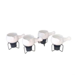Ceramic Butter / Sauce Dipping Warmers Set of 4